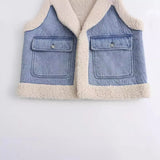 New Double-Sided Fur Integrated Pocket Vest 3548251405-Outfit
