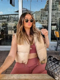 Fongt Color Women's Clothing 2025 Spring And Autumn 2025 New Cotton Vest Zippered Arma A8BS9263