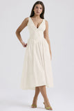 Fongt Summer New Body-Body Sling Dress Fashion Print V-Neck Temperament Dress