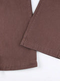 High Waist Plain Straight Leg Jeans-Outfit