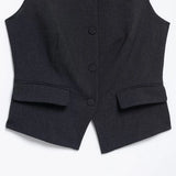 Fongt Sleeveless Vest Women's Dress 2025 Spring Temperament Clip Single-Clip Vest