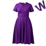 Fongt Women's Fashion Temperament Dolls Short-Sleeved Elastic Dress On African Dress