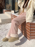 Puffer Thick Fleece Warm Pants-Outfit