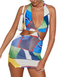 Out Girl Printed V-neck Ring