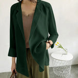 Fongt Small Suit Jacket Female 2024 Spring And Summer New Korean Version Loose Sunscreen Clothes In The Long Air Conditioning Cardigan Thin-Outfit