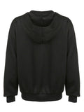 hoodie with zipper and rhinestone