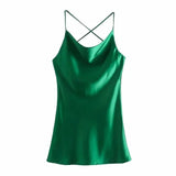 V-Neck Sleeveless Backless Sexy Mini Dresses 1028-0-Outfit