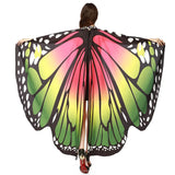 Chamsgend Cappa Women Butterfly Wings Costumes Pashmina Shawl Scarf Nymph Pixie Poncho Costume Accessory Peacock Wings