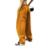 Pants Y2K Clothes Loose Drawstring Low Waist Joggers Trousers Women Casual Outfits Streetwear Baggy Wide Leg