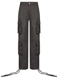 Vintage Multi Pocket Patched Cargo Jeans-Outfit