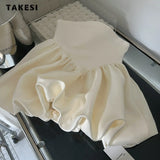 Women Sexy Backless Strapless Solid Color Tube Tops 2023 Summer Beach Style Slim Fit Cropped Folds Party Club