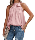 New Summer Style Bowtie Leopard Print Satin Sleeveless Vest-Outfit
