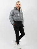 2022 Women's New Bright Noodles Bread Clothes Down Cotton Clothes Hot Style-Outfit