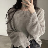 Fongt Ice Silk Sweater Women Summer 2023 New Loose Outside Wear Sunscreen Smock Versatile Air-Conditioned Top-Outfit