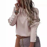 Fongt Ebaywish Explosion Ins Net Red Long-Sleeved Round Collar Metal Buckle