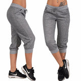 Pants 3/4 Joggers Soft Sweatshirt Fabric, Elasticated Waist, Side pockets, Legs with Ribbed Hems, Sports