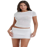 Fongt New Sexy Mesh Gauze Breathable Sports Translucent Short-Sleeved Female Jacket-Outfit