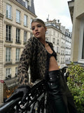 Leopard Printed Short Cardigan-Outfit