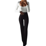 High Waist Bell-bottoms Pants Ladies