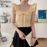 Fongt And Sexy Vest Women's New Summer Slim Slim Short Outer Wear Hottie Sleeveless Top