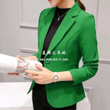 Fongt Spring And Autumn New Professional Joker Suit Long Sleeve Korean Version Temperament Slim Show Thin Suit Jacket Female Short Style-Outfit