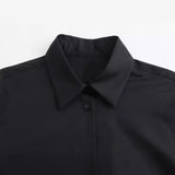 New Transparent Hard Gauze Spliced Loose Shirt 8774204-Outfit