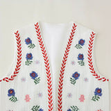 New Spring Style Simple, Slim, Embroidered Vest Vest-Outfit