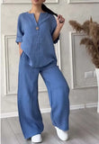 Fongt New Women's Fashion Pure Color Cotton Slack Suit Pants