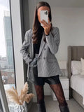Fongt Autumn New Lattice Double Buckle Coat Personality Suit 2025 Top 5 Color