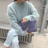 Cashmere Elegant Women Sweater 2020 New Korean Knitted Basic Pullovers Vintage Soft Female Jumper Imitation Mink