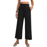 Color Loose Cotton Linen High Waist