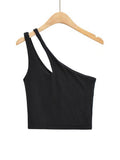 Fongt Summer Short Sexy Shoulder Shoulder Hollow Slim Small Vest Jacket-Outfit