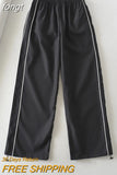 Sweatpants Women Basic Y2K Cargo Pants 2023 Striped Baggy Track Pants 90s Joggers Casual Streetwear Low Rise Harem