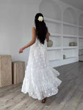 Fashion Three-Dimensional Flowers Swing Cake Dress 2025 Spring And Summer