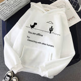 Fongt And Winter New Harajuku Sweatshirt Couple Shirt Personality Retro Dinosaur Hoodie