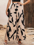Fongt 2025 New Women's Printed Wide-Legged Woven