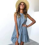 Casual Slim Thin Party O Neck Dot