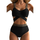 Fongt New Split Solid Color Swimsuit Female Bikini Triangle Sexy Slim Tall Waist