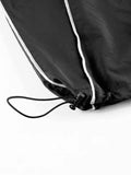 Contrast Piping Flap Pocket Cargo Pants-Outfit