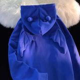and autumn new solid color sweater devil angel wings men hooded gothic style ins tide loose solid color couple tops-Outfit