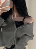 vintage cardigan with V neck and button
