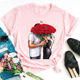 Women Sunflower Girl Printed T