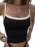 Contrast Trim Vintage Crop Cami Top-Outfit