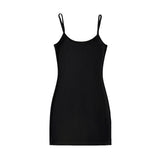 Trendy Women's Dress Summer Sexy Solid Color Slim High Waist Elastic Bag Hip Halter Skirt Short Skirt-Outfit