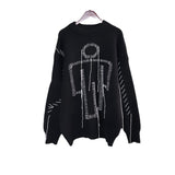 Ins New Lined Sweaters Tops Stylish Loose Long