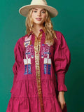 Autumn And Winter New Long Dress Bumpy Long-Sleeved Collar Christmas Sequin Dress