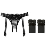 Fongt Black Garter Garter Thighs Brocing Trom Flirt Ultra-Thin Over Knee White Stockings Uniform Seduction Garter
