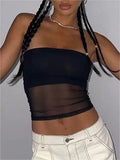 Paneled Mesh Bandeau