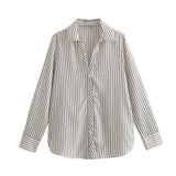 New Slim Striped Long-Sleeved Casual Shirt In Autumn 2298163-Outfit