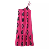 Printed Asymmetrical Dress 5107365 In Summer 2024-Outfit